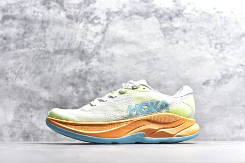 HOKA Rincon 4 White Orange Blue Neon Yellow Running Shoe Running Sneakers (BS-59409)