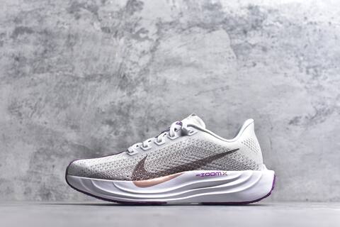 Nike REACTX PEGASUS Plus White Purple Gold Rose Gold Running Shoe (BS-59558)