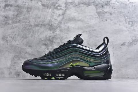 Nike Air Max 97 Black Metallic Green Volt Sneaker (BS-59632)