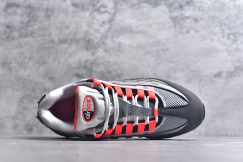 Nike Air Max 95 Grey Black White Bright Red Sneaker (BS-59630)