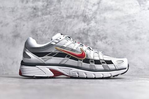 Nike P-6000 White Silver Red Black Gold Running Shoe (BS-59689)