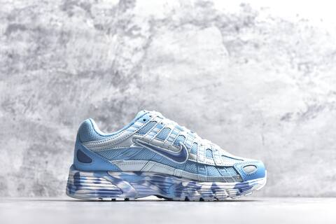 Nike P-6000 Light Blue White Dark Blue Running Shoe (BS-59657)