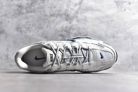 Nike P-6000 White Silver Navy Light Blue Running Shoe (BS-59688)