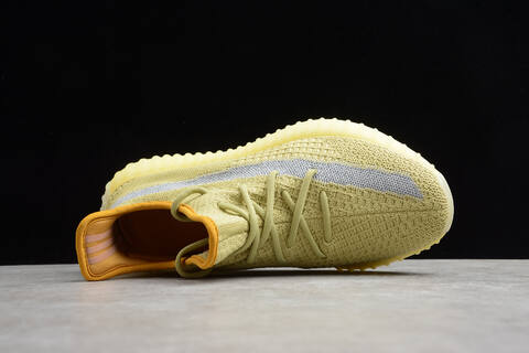 Yeezy 350 V2 FX9034 Light Yellow Orange Grey Sneaker (BS-87524)