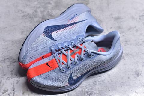 Nike REACTX PEGASUS Plus Light Grey Navy Blue Bright Red White Running Shoe (BS-59554)