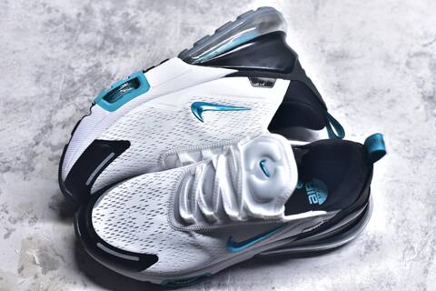 Nike Air Max 270 Premium IO9883-103 White Black Blue Grey Running Shoe (BS-59821)