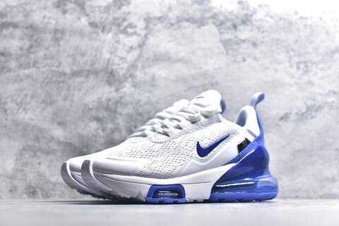 Nike Air Max 270 Premium IO9884-107 White Royal Blue Silver Running Shoe (BS-59818)