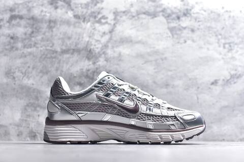 Nike P-6000 White Silver Mauve Running Shoe (BS-59648)