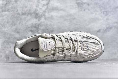 Nike P-6000 Light Beige Off White Silver Black Running Shoe (BS-59680)