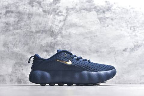 Nike Mind 002 Flyknit Navy Blue Metallic Gold White Sneaker (BS-59800)