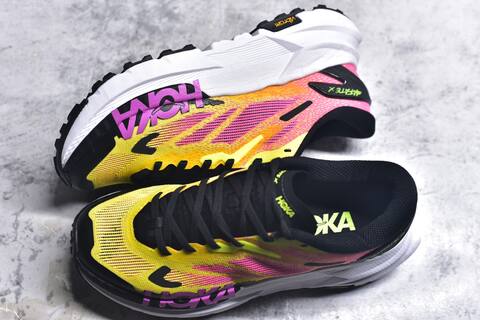 HOKA Mafate X Pink Orange Yellow Black White Trail Shoe Trail Running Sneakers (BS-59418)