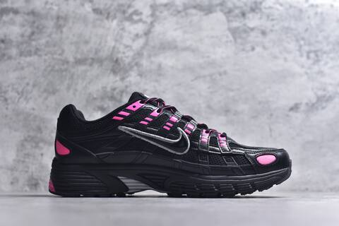 Nike P-6000 Black Pink Silver Running Shoe (BS-59667)
