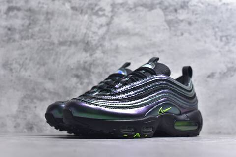 Nike Air Max 97 Black Metallic Green Volt Sneaker (BS-59632)