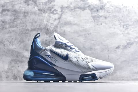 Nike Air Max 270 Premium IO9883-007 Light Blue White Dark Blue Running Shoe (BS-59812)