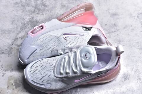 Nike Air Max 270 Premium IO9884-111 White Light Pink Metallic Purple Running Shoe (BS-59817)