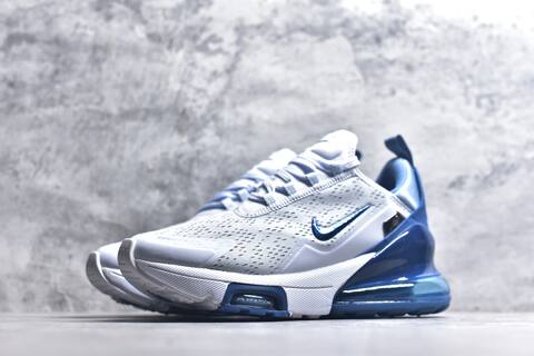 Nike Air Max 270 Premium IO9883-007 Light Blue White Dark Blue Running Shoe (BS-59812)