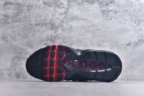 Nike Air Max 95 Grey Black White Bright Red Sneaker (BS-59630)