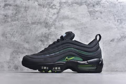 Nike Air Max 97 Black Neon Green Iridescent Sneaker (BS-59633)