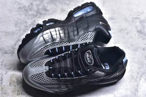 Nike Palace x Air Max 95 Black Metallic Silver Light Blue Sneaker (BS-59640)