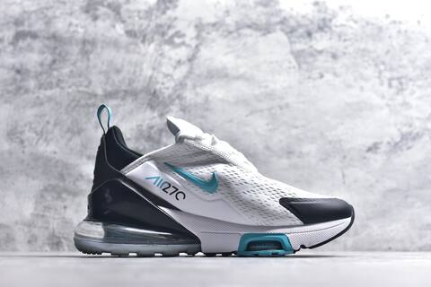 Nike Air Max 270 Premium IO9883-103 White Black Blue Grey Running Shoe (BS-59821)