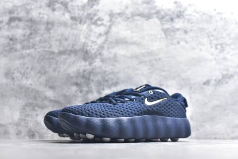 Nike Mind 002 Flyknit Navy Blue Metallic Gold White Sneaker (BS-59800)