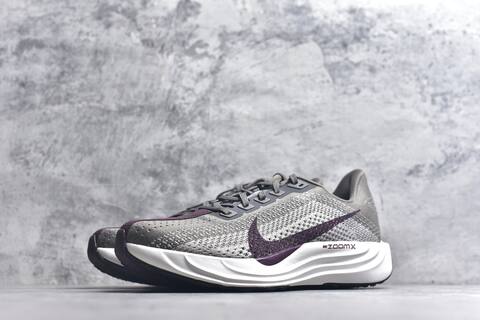 Nike REACTX PEGASUS Plus Grey Dark Purple White Black Running Shoe (BS-59555)