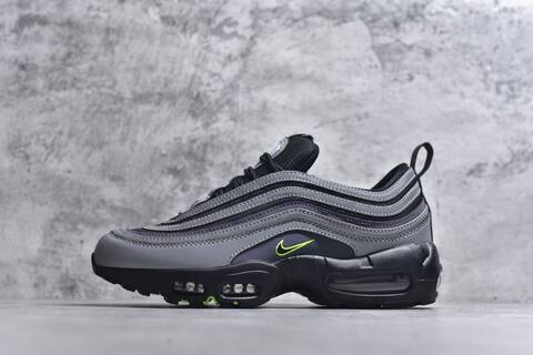 Nike Air Max 97 Black Silver Purple Neon Green Sneaker (BS-59631)