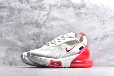 Nike Air Max 270 Premium IO9884-110 Sail White Hot Pink Running Shoe (BS-59816)