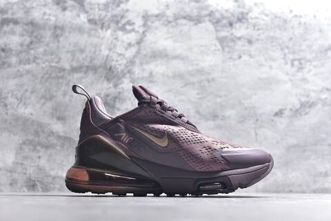 Nike Air Max 270 Premium IO9884-501 Plum Dark Purple Metallic Gold Running Shoe (BS-59815)
