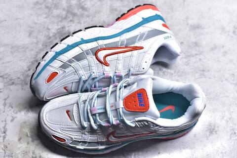 Nike P-6000 White Silver Orange Blue Pink Running Shoe (BS-59653)