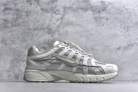 Nike P-6000 Light Grey White Beige Running Shoe (BS-59660)