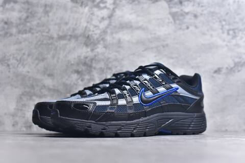 Nike P-6000 Navy Blue Grey Black Royal Blue Running Shoe (BS-59676)