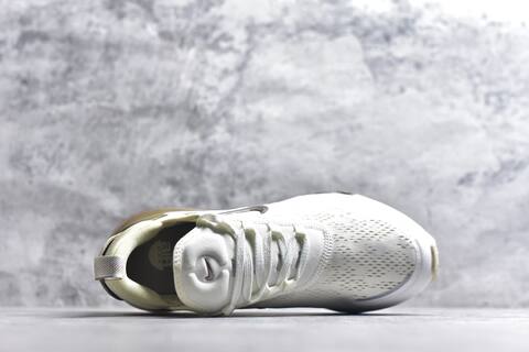 Nike Air Max 270 Premium IO9883-101 Off White Metallic Silver Light Beige Running Shoe (BS-59811)