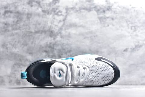 Nike Air Max 270 Premium IO9883-103 White Black Blue Grey Running Shoe (BS-59821)