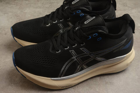 ASICS GEL KAYANO 31 1011B995 001 Black Pure Silver Cream Blue US 9 EUR 42 5 UK 8 CM 27 Running Shoe Running Sneakers - Men's (BS-59577)