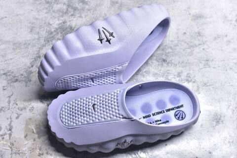 Nike NOCTA x Nike Mind 001 Concepts Light Purple Silver Slides (BS-59695)