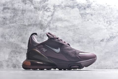 Nike Air Max 270 Premium IO9883-500 Plum Metallic Silver Dark Brown Running Shoe (BS-59819)