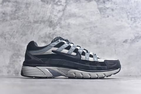 Nike P-6000 Black Grey White Running Shoe (BS-59677)