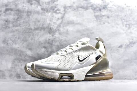 Nike Air Max 270 Premium IO9883-101 Off White Metallic Silver Light Beige Running Shoe (BS-59811)