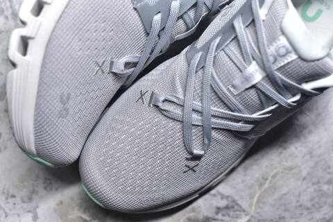 On Cloud X4 Grey White Mint Running Shoe Running Sneakers (BS-59772)