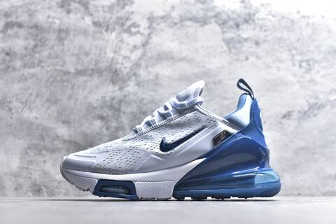 Nike Air Max 270 Premium IO9883-007 Light Blue White Dark Blue Running Shoe (BS-59812)