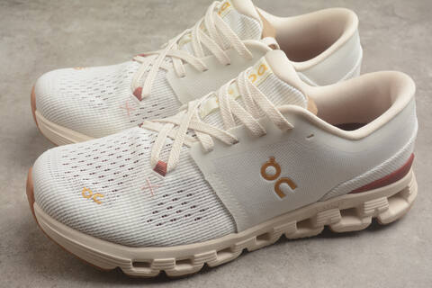 On Cloud X 4 Ivory Cream Red Gold US 8 EU 41 UK 7 5 JP 26 Running Shoe Running Sneakers - Men's (BS-59786)