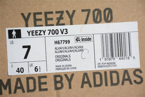 Yeezy 700 V3 Alvah H67799 Black Dark Grey Sneaker (BS-87555)