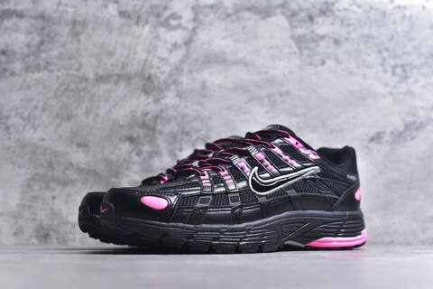 Nike P-6000 Black Pink Silver Running Shoe (BS-59667)