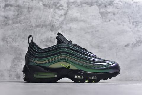 Nike Air Max 97 Black Metallic Green Volt Sneaker (BS-59632)