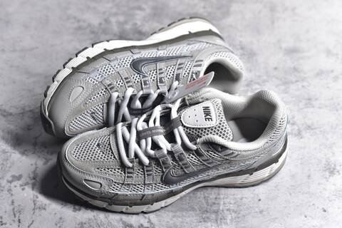 Nike P-6000 Grey White Dark Grey Running Shoe (BS-59685)