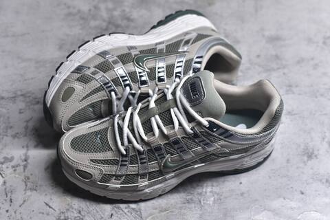 Nike P-6000 Olive Green Beige Silver White Running Shoe (BS-59664)