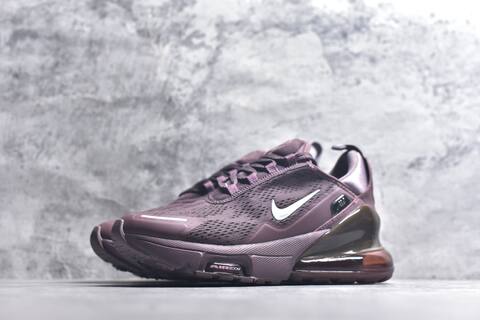 Nike Air Max 270 Premium IO9883-500 Plum Metallic Silver Dark Brown Running Shoe (BS-59819)