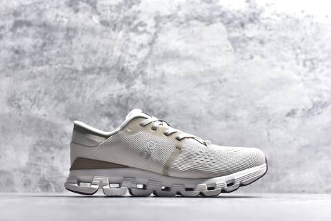 On Running Cloud X4 Beige White Dark Purple Running Shoe Running Sneakers (BS-59773)