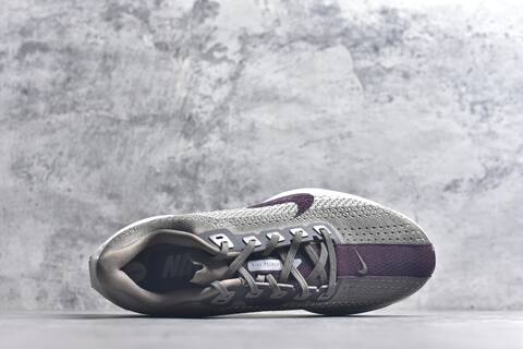Nike REACTX PEGASUS Plus Grey Dark Purple White Black Running Shoe (BS-59555)